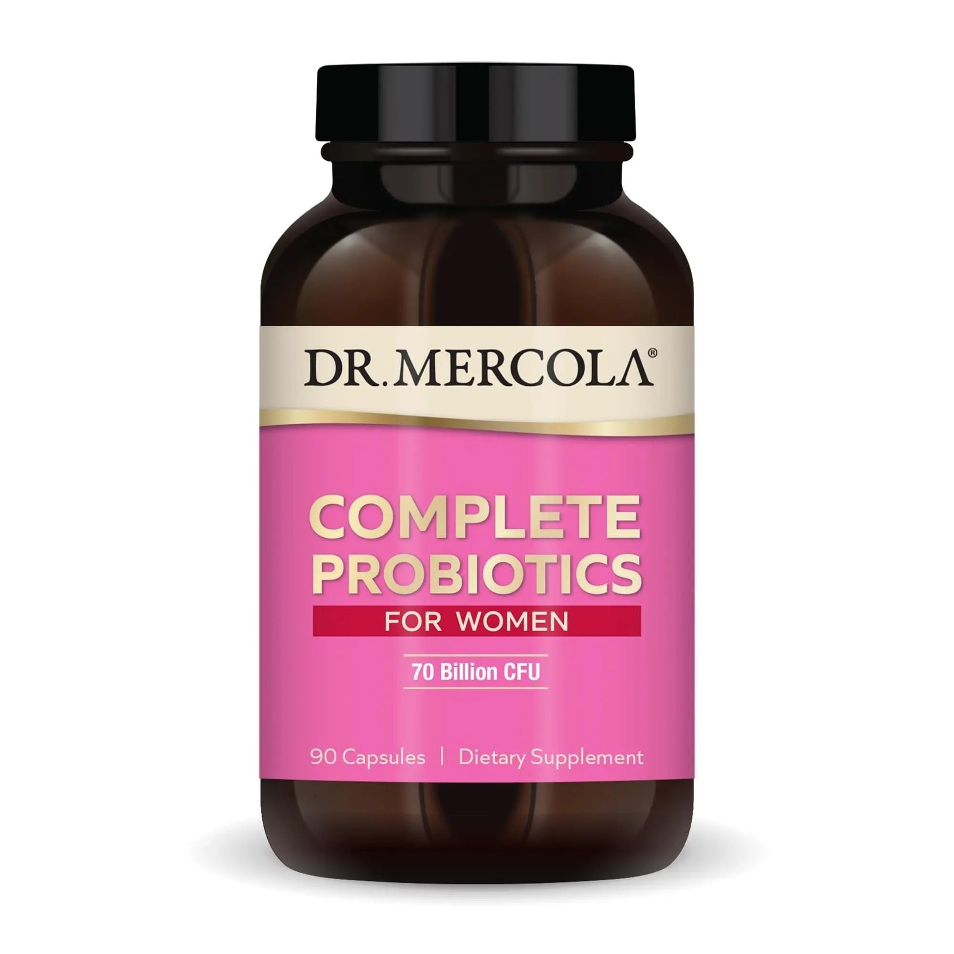 Dr. Mercola Complete Probiotics for Women - Supports Gut, Vaginal & Immune Health - Contains Lactobacillus Strains - Non-GMO, Gluten-Free & Soy-Free - 90 Capsules (90 Servings) - Maple Wellness Supplements