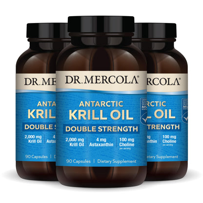 Dr. Mercola Krill Oil Double Strength, 90 Servings (270 Capsules), Dietary Supplement - Maple Wellness Supplements