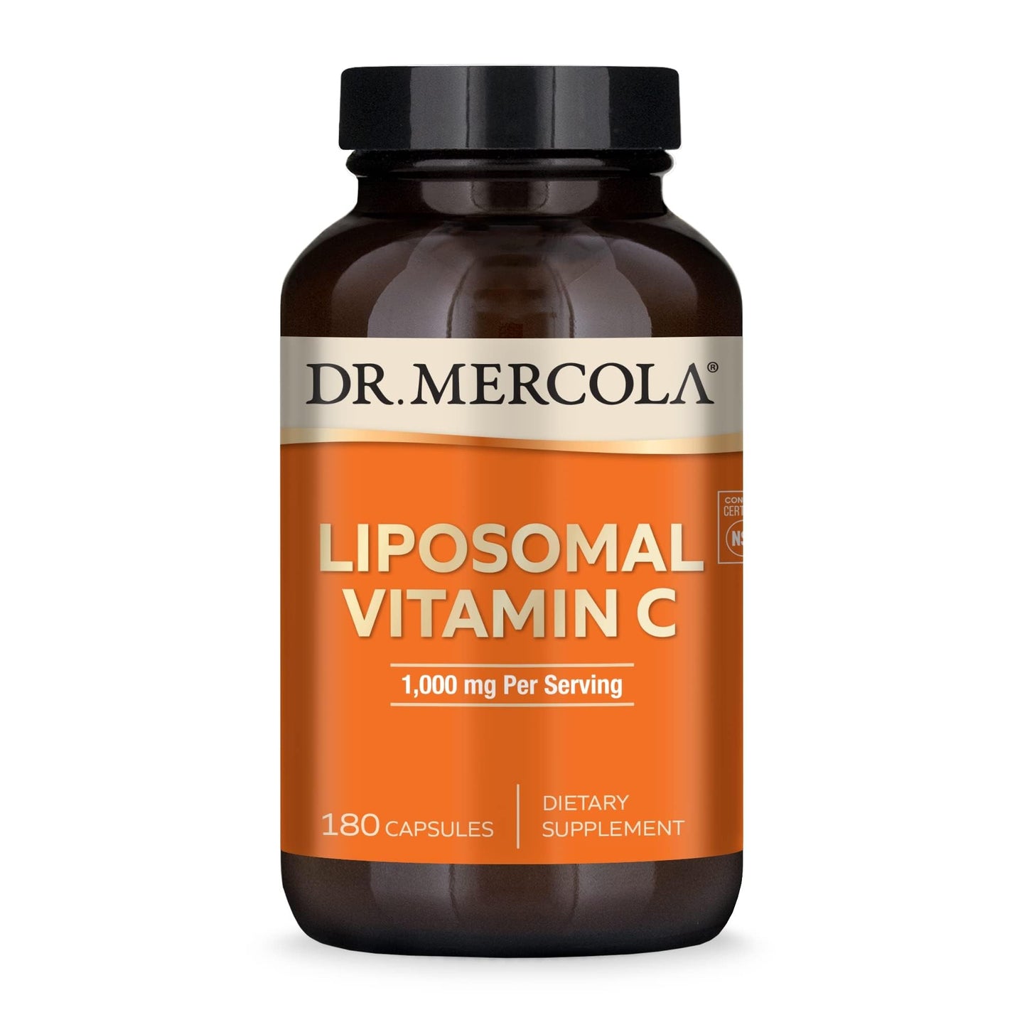 Dr. Mercola Liposomal Vitamin C - Brain, Heart, Eye & Immune Support - Provides 1,000 mg of Bioavailable Vitamin C - Non-GMO, Gluten-Free & Soy-Free - Maple Wellness Supplements