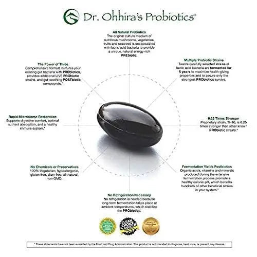 Dr. Ohhira's Probiotics Professional Formula - 120 Capsules with Bonus 5 Travel Size Samples (10 Capsules Bonus) - Maple Wellness Supplements