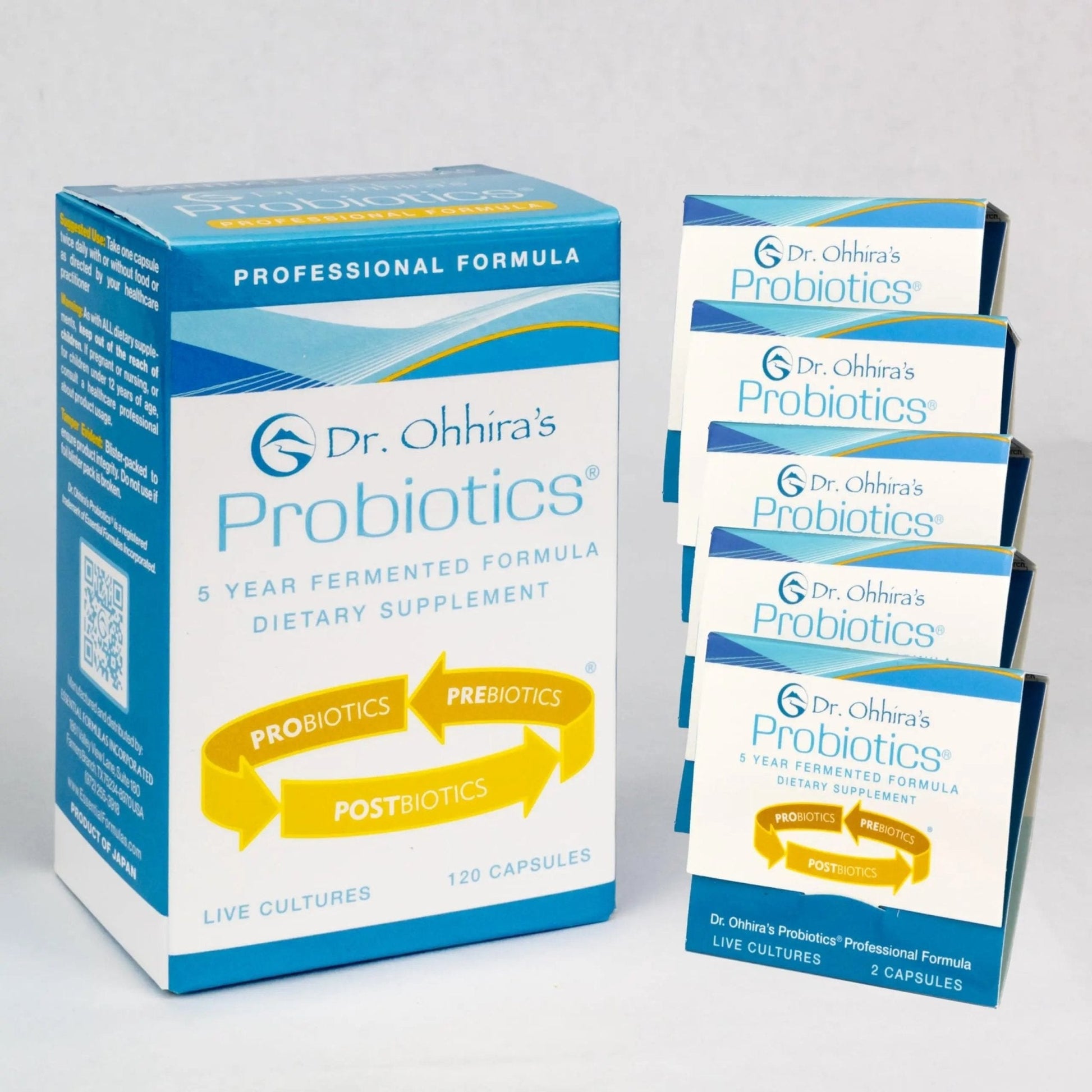 Dr. Ohhira's Probiotics Professional Formula - 120 Capsules with Bonus 5 Travel Size Samples (10 Capsules Bonus) - Maple Wellness Supplements