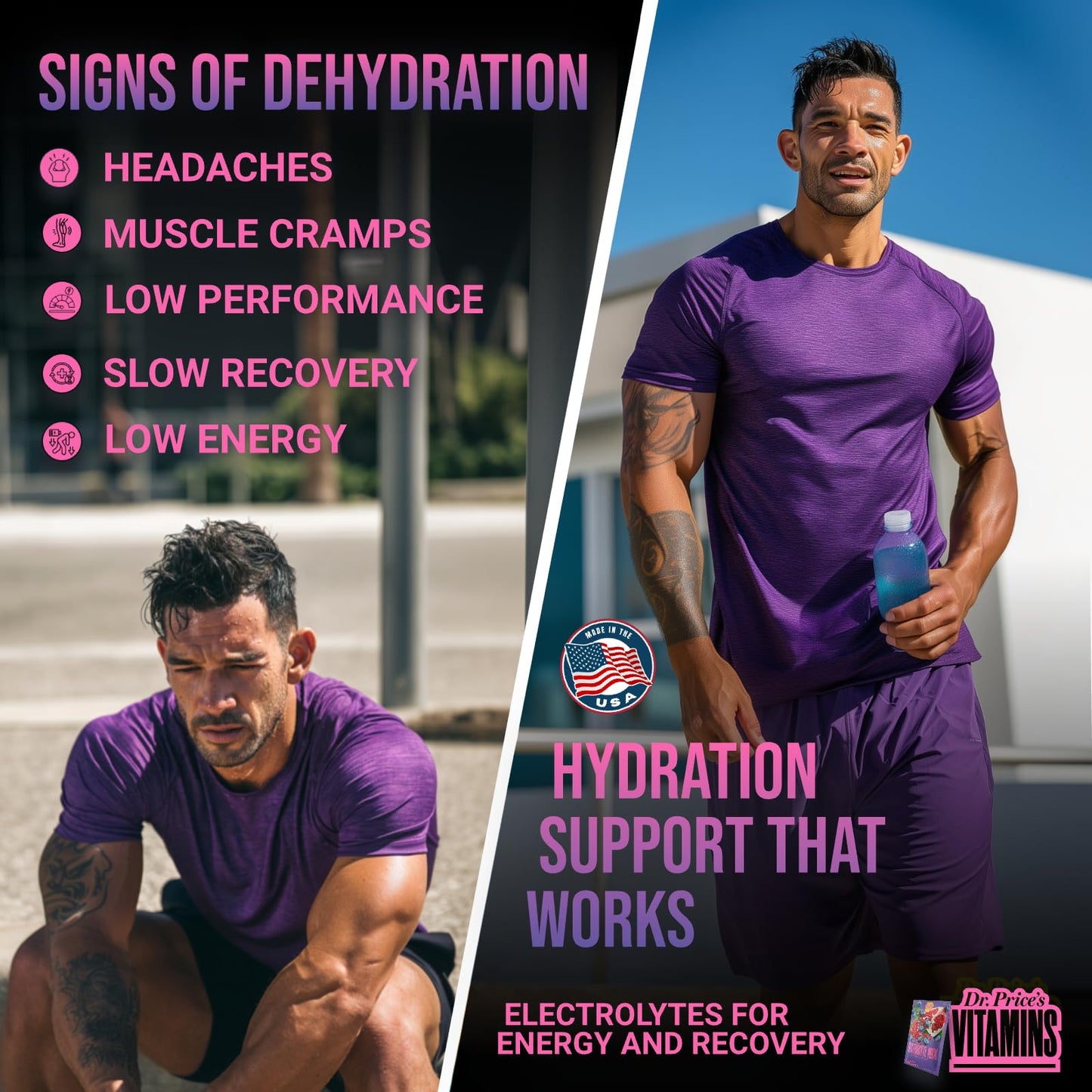Dr. Price’s Electrolytes Hydration Powder Packets – Blueberry Pomegranate, 30 Packs | Sugar Free Electrolyte Drink Mix, 72+ Trace Minerals, Manganese - Maple Wellness Supplements