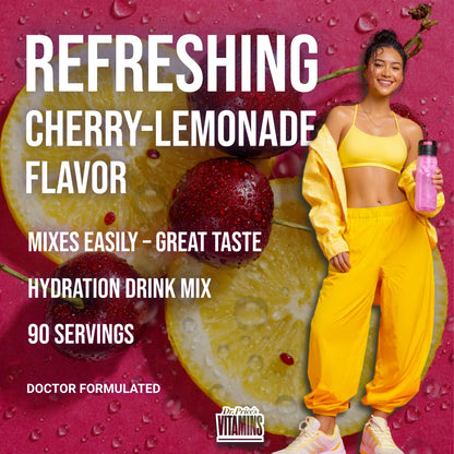 Dr. Price’s Electrolytes Powder Bulk – Cherry Lemonade, 90 Servings | Sugar Free Hydration Drink Mix with 72+ Trace Minerals, Manganese | Keto, Vegan, Doctor-Formulated, Made in USA - Maple Wellness Supplements