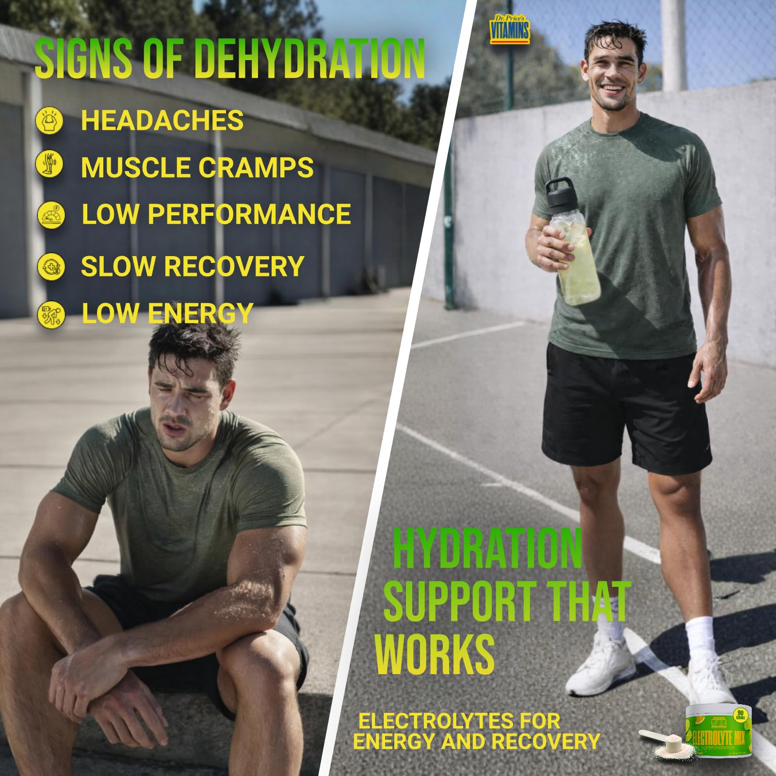 Dr. Price’s Electrolytes Powder Bulk – Lemon Lime, 90 Servings | Sugar Free Hydration Drink Mix with 72+ Trace Minerals, Manganese | Keto Electrolytes - Maple Wellness Supplements