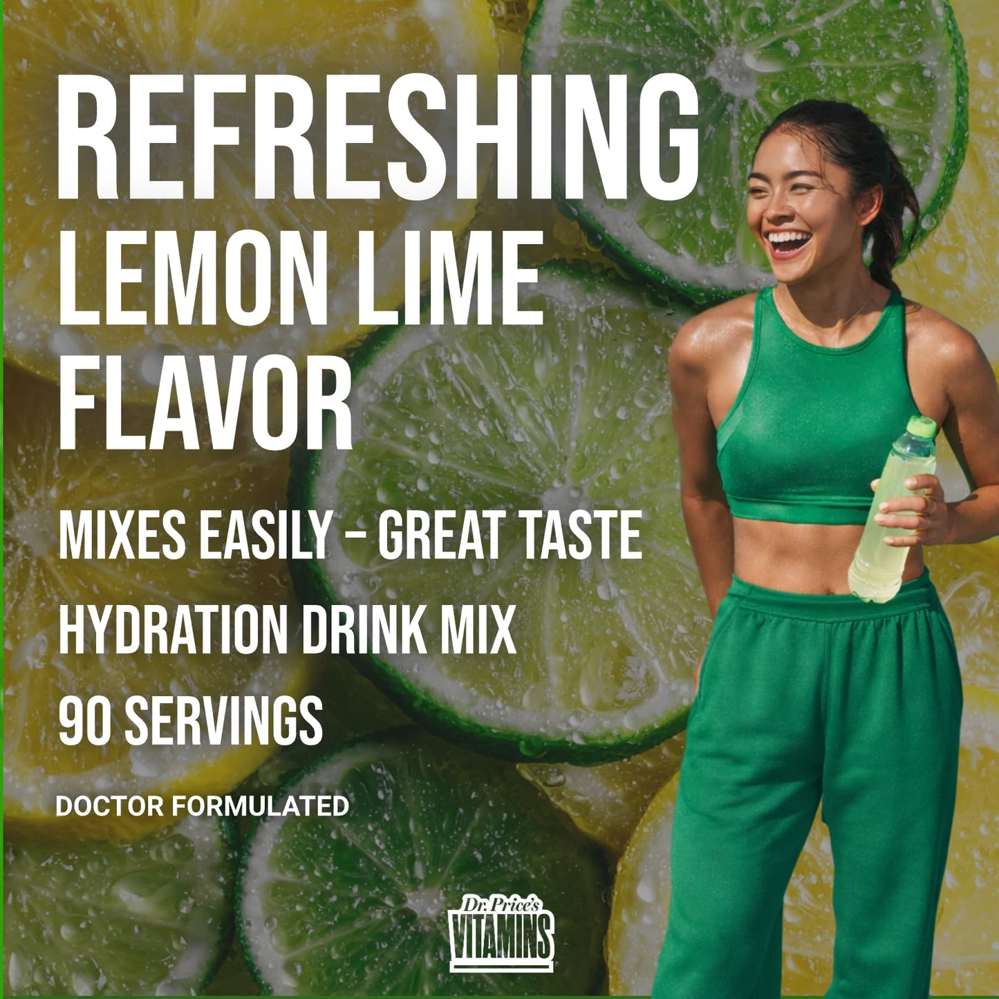 Dr. Price’s Electrolytes Powder Bulk – Lemon Lime, 90 Servings | Sugar Free Hydration Drink Mix with 72+ Trace Minerals, Manganese | Keto Electrolytes - Maple Wellness Supplements