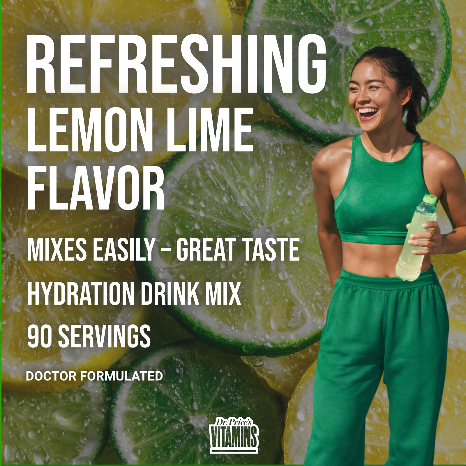 Dr. Price’s Electrolytes Powder Bulk – Lemon Lime, 90 Servings | Sugar Free Hydration Drink Mix with 72+ Trace Minerals, Manganese | Keto Electrolytes - Maple Wellness Supplements