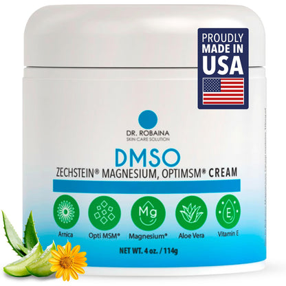 Dr. Robaina DMSO Cream - 99.9% Pure DMSO Pharmaceutical Grade | Formula with Zechstein Magnesium - Maple Wellness Supplements