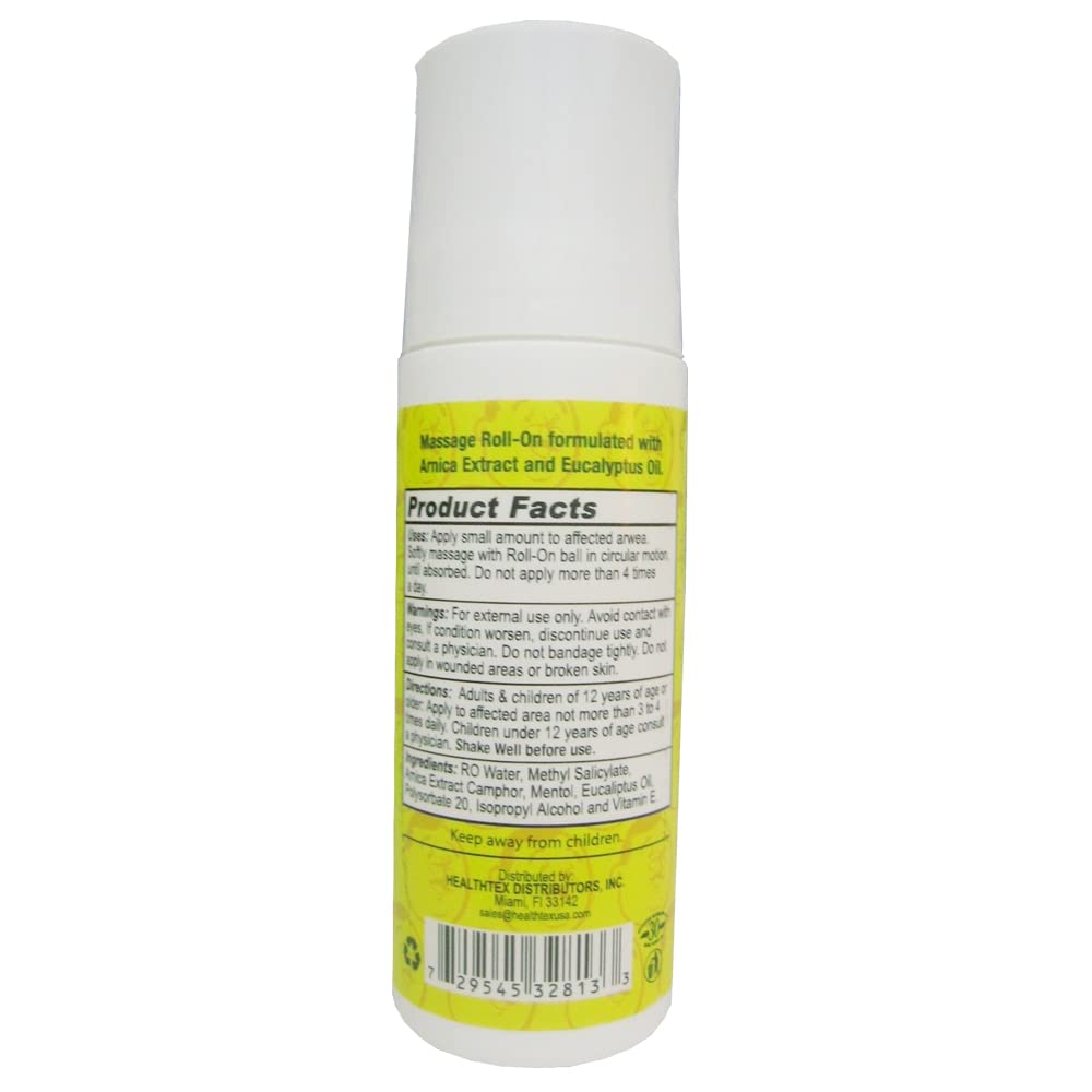 Dr Sana Arnica Roll-On. Topical Analgesic and Moisturizer. Soothes Dry and Cracked Skin. 3 oz. Pack of 3 - Maple Wellness Supplements