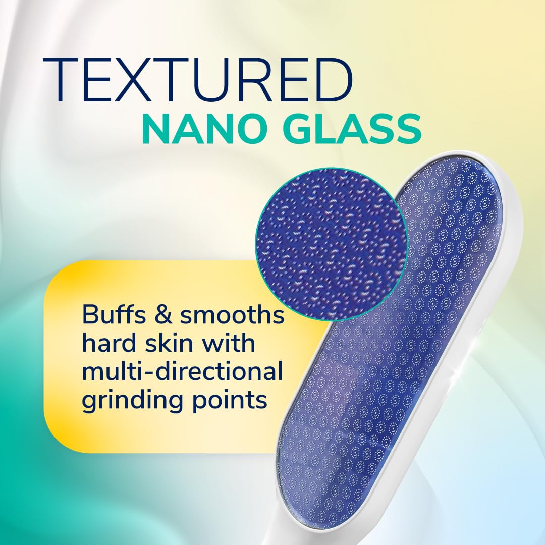 Dr. Scholl's Hard Skin Remover Nano Glass Foot File - Foot Callus Remover, Durable Foot Scrubber - Maple Wellness Supplements