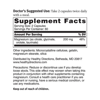 Dr. Sinatra's Magnesium-Broad-Spectrum Complex with Magnesium Glycinate and Citrate for Healthy Blood Pressure Levels and Blood Flow (400 mg) - Maple Wellness Supplements