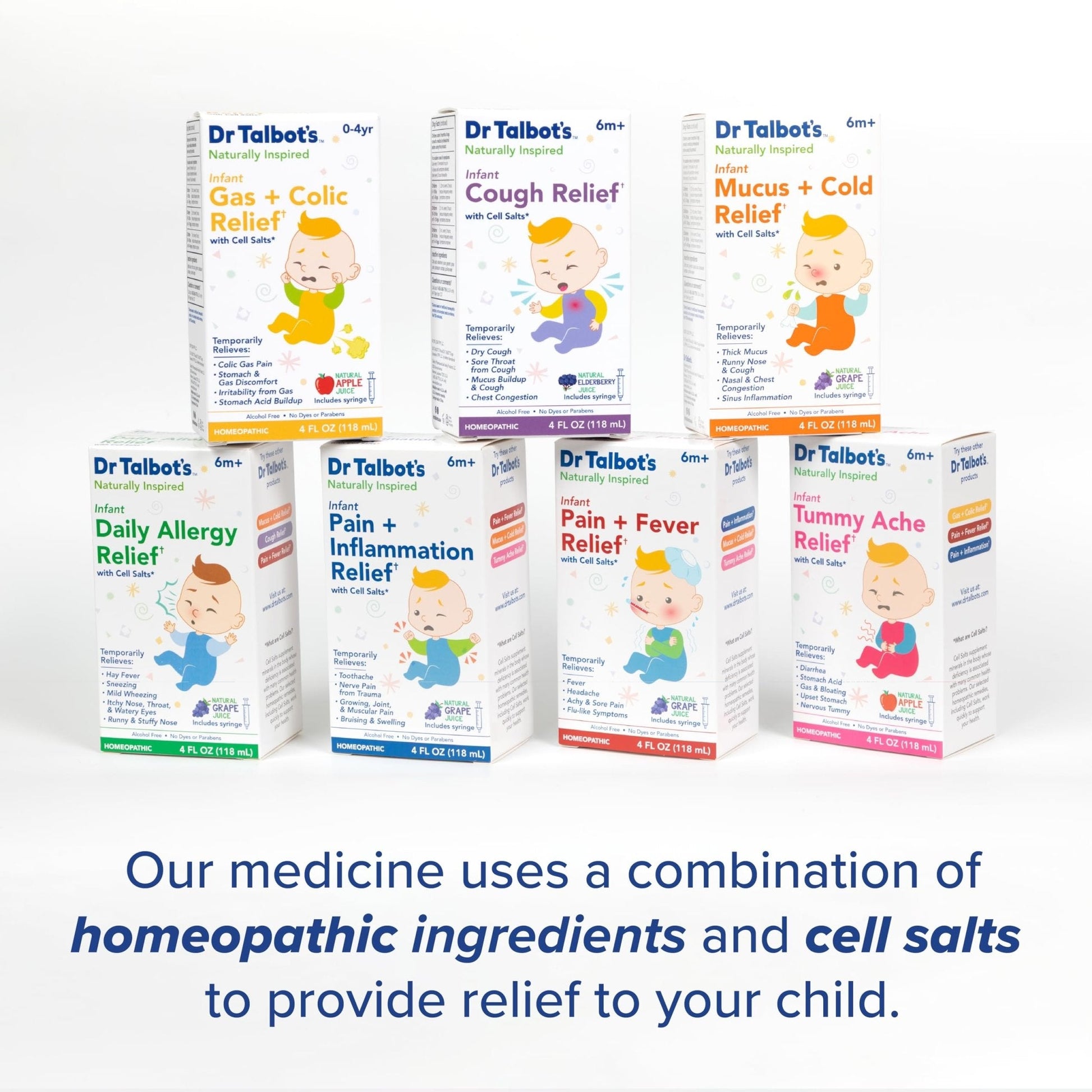 Dr. Talbot's Infant Pain and Fever Relief Liquid Medicine - 4 fl oz - 6+ Months - Grape Juice Flavor - No Alcohol, Dyes, or Parabens - Baby Essentials - Maple Wellness Supplements