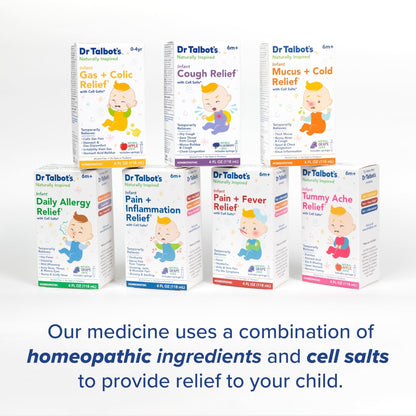 Dr. Talbot's Infant Pain and Fever Relief Liquid Medicine - 4 fl oz - 6+ Months - Grape Juice Flavor - No Alcohol, Dyes, or Parabens - Baby Essentials - Maple Wellness Supplements