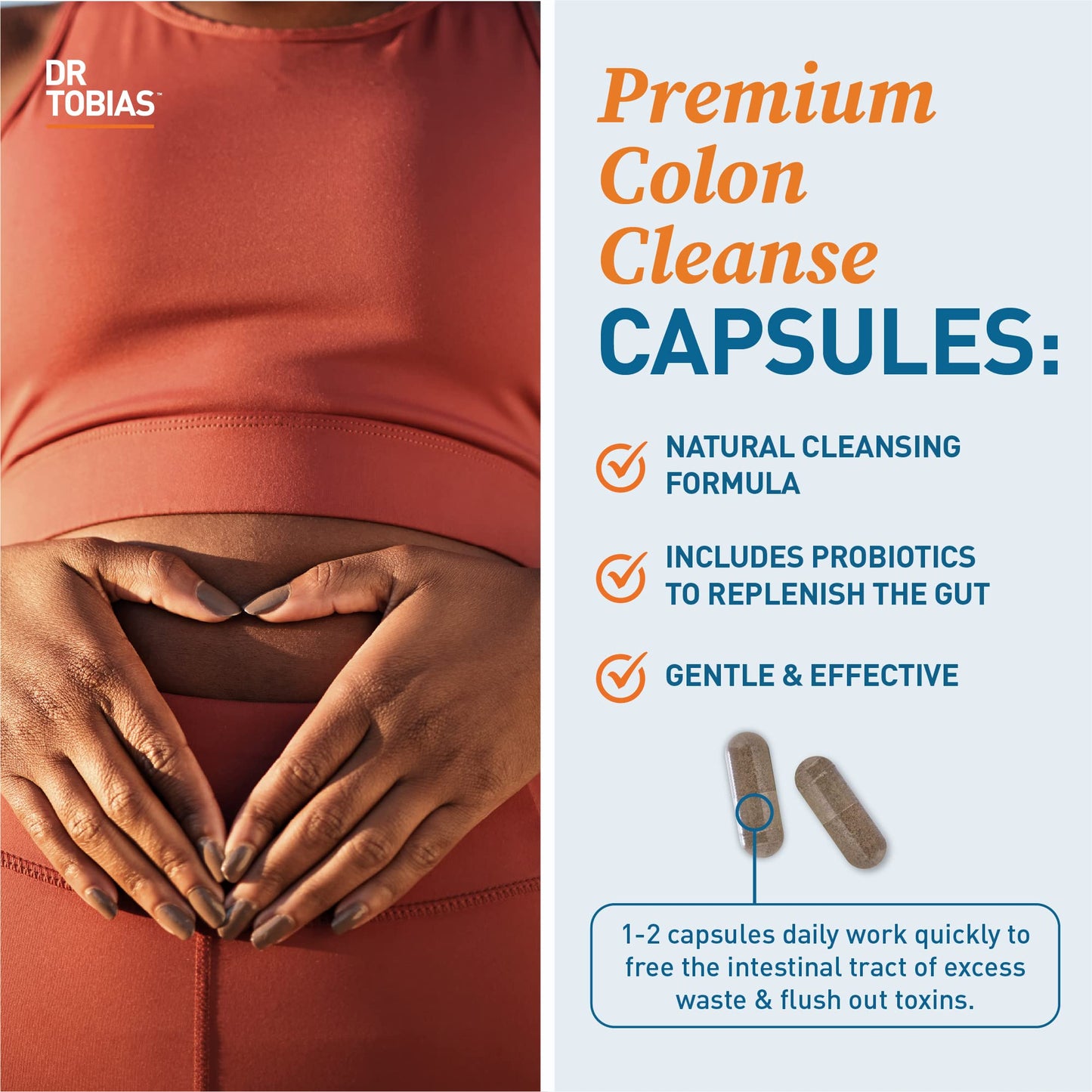 Dr. Tobias Colon Cleanse - Constipation Relief & Gut Health Support for Women & Men | 14 Day Colon Cleanser for a Gentle Colon Detox - Maple Wellness Supplements