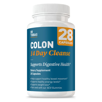 Dr. Tobias Colon Cleanse - Constipation Relief & Gut Health Support for Women & Men | 14 Day Colon Cleanser for a Gentle Colon Detox - Maple Wellness Supplements