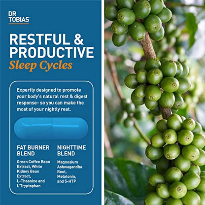 Dr. Tobias Fat Burner Nightly, Night Time Metabolic Support with White Kidney Bean Extract - Maple Wellness Supplements