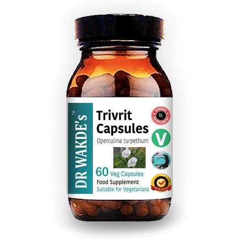 DR WAKDE'S Trivrit Capsules (Nishottar, 60 Veg Caps, Plant-Based Supplement, Ayurvedic Herb, All Natural, Vegan) - Maple Wellness Supplements