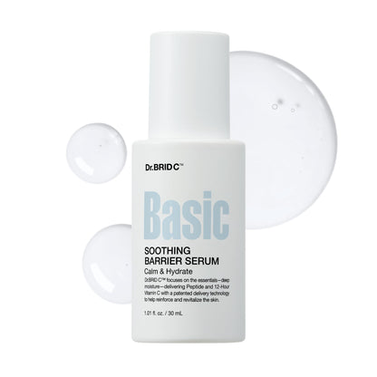 Dr.BRID C Soothing Barrier Face Serum - Instant Cooling & Calming Relief with Peptides, Cica & Microbiome, Helps Restore Barrier Resilience for Sensitive Skin, Fragrance-Free, 1.01 fl.oz. - Maple Wellness Supplements
