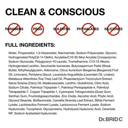 Dr.BRID C Soothing Barrier Face Serum - Instant Cooling & Calming Relief with Peptides, Cica & Microbiome, Helps Restore Barrier Resilience for Sensitive Skin, Fragrance-Free, 1.01 fl.oz. - Maple Wellness Supplements