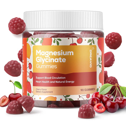 DREAVIO 90 Count Magnesium Glycinate Gummies w/Ashwagandha Supplement - Sugar Free Zinc Magnesium Glycinate - Maple Wellness Supplements
