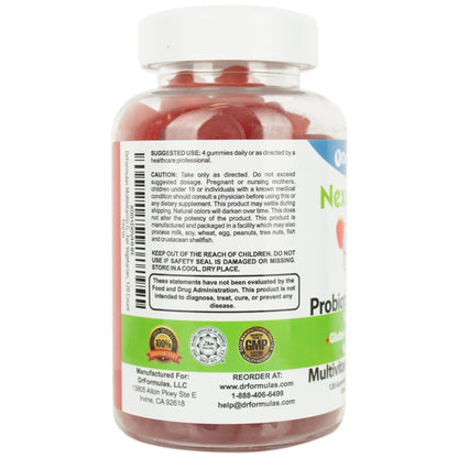 DrFormulas Multivitamin Gummies with Omega 3 and Probiotics for Kids and Adults with Vitamin C | Nexabiotic with Vitamin A, C, D3, E, B6, B12 - Maple Wellness Supplements