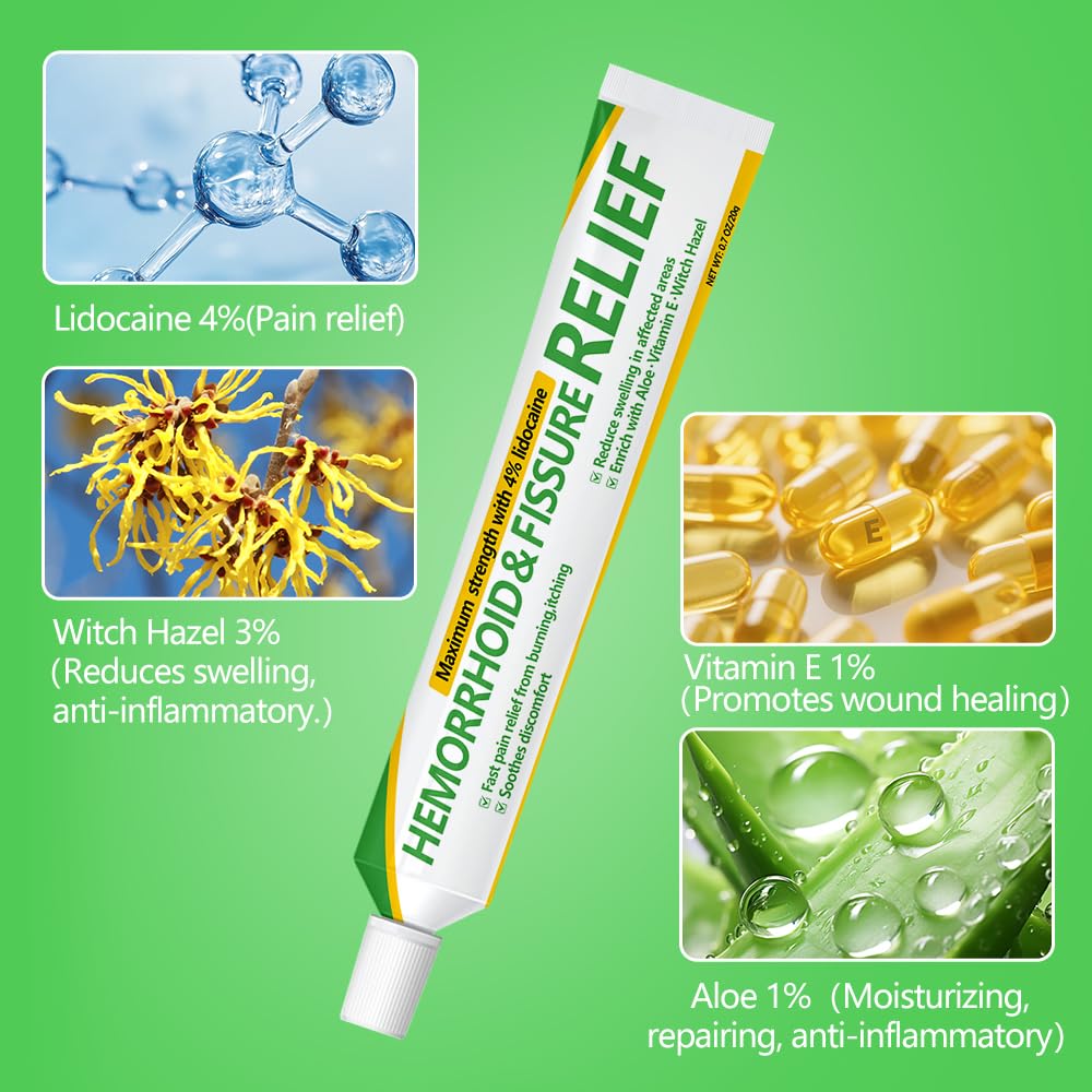 Dr.Goddyik Hemorrhoids and Fissure Relief Cream,Hemorrhoid Ointment for Hemorrhoid Treatment Fast Acting Relief of Pain, Swelling - Maple Wellness Supplements