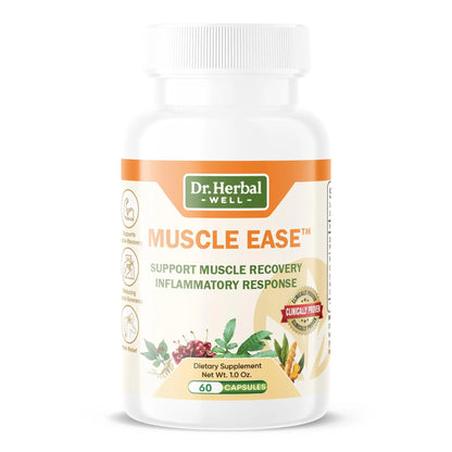 DR.HERBAL WELL Muscle Ease - Joint, Muscle & Nerve Support Fast Acting Relax Comfort Recovery Natural Herbal Supplement - (60 Capsules) MAX-Strength - Maple Wellness Supplements