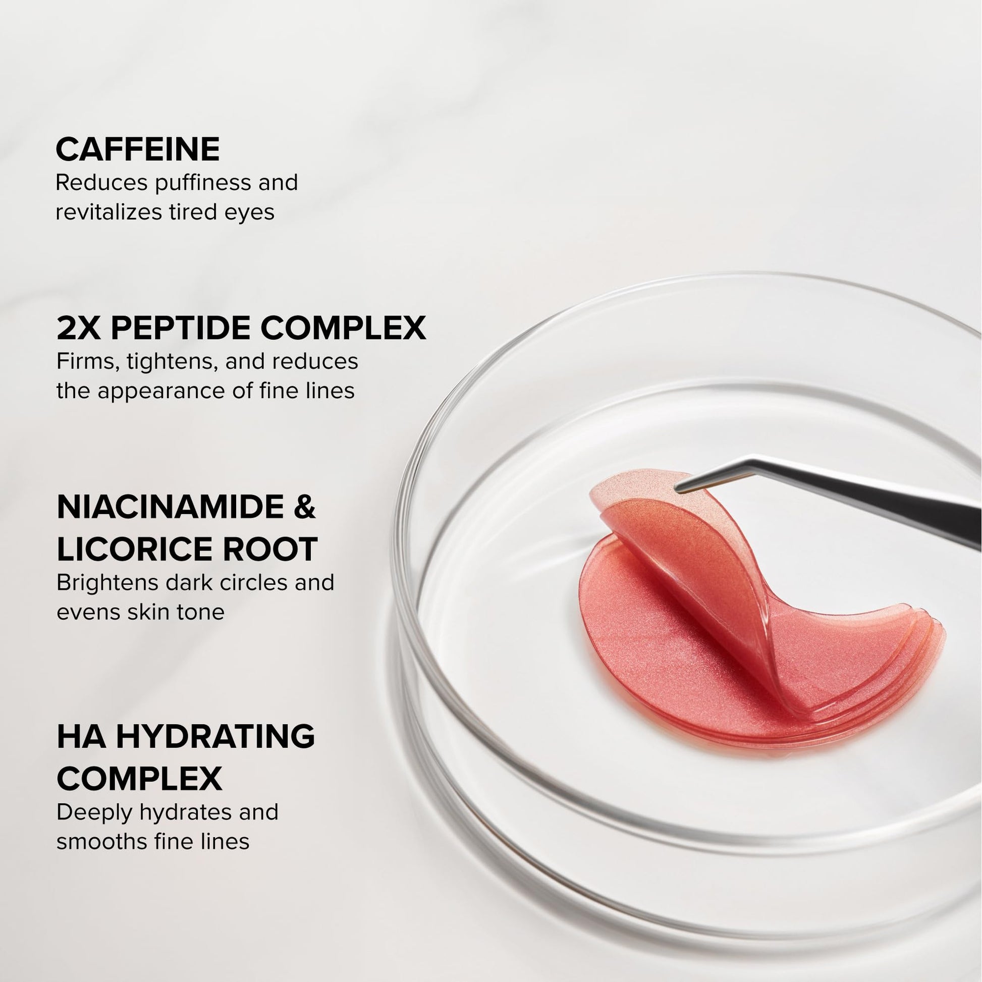DRMTLGY Brightening Eye Masks – Biodegradable Hydrogel Under Eye Patches with Caffeine, Peptides, Hyaluronic Acid & Niacinamide - Maple Wellness Supplements