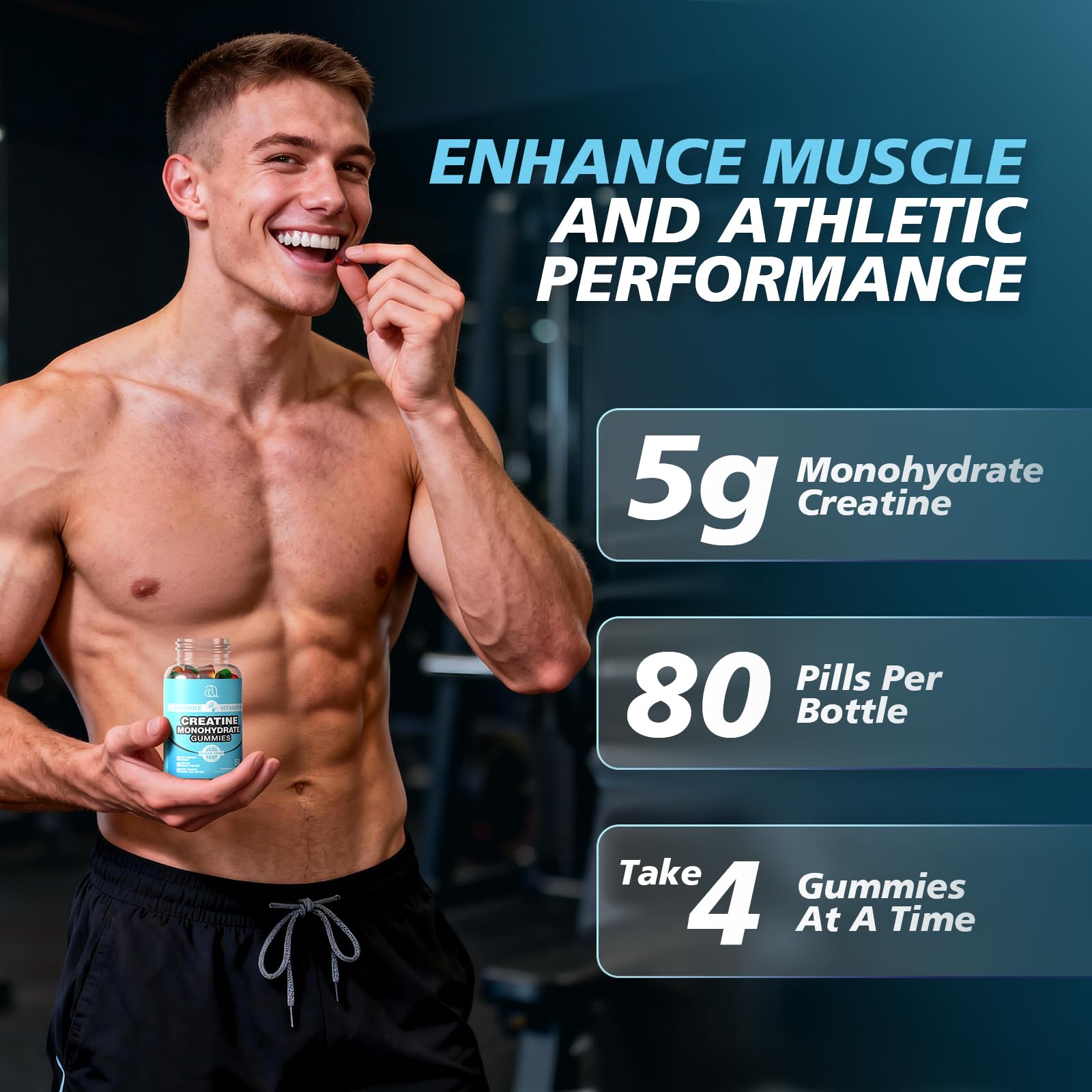 DRZIHOOCH Creatine Gummies for Women & Men - Creatine Monohydrate Gummies Tasty Chewable Supplement, Muscle Support & Energy Boost (2 Pack) - Maple Wellness Supplements