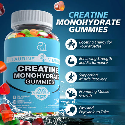 DRZIHOOCH Creatine Gummies for Women & Men - Creatine Monohydrate Gummies Tasty Chewable Supplement, Muscle Support & Energy Boost (2 Pack) - Maple Wellness Supplements