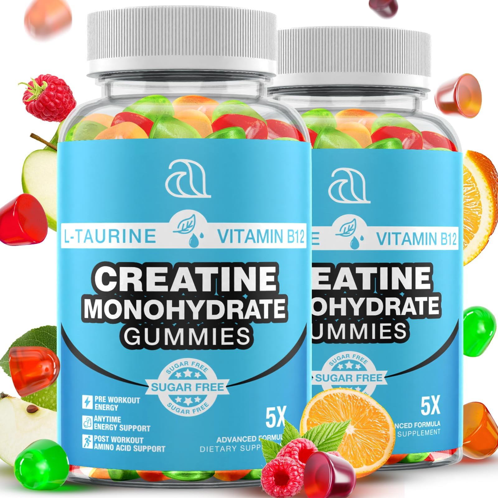 DRZIHOOCH Creatine Gummies for Women & Men - Creatine Monohydrate Gummies Tasty Chewable Supplement, Muscle Support & Energy Boost (2 Pack) - Maple Wellness Supplements