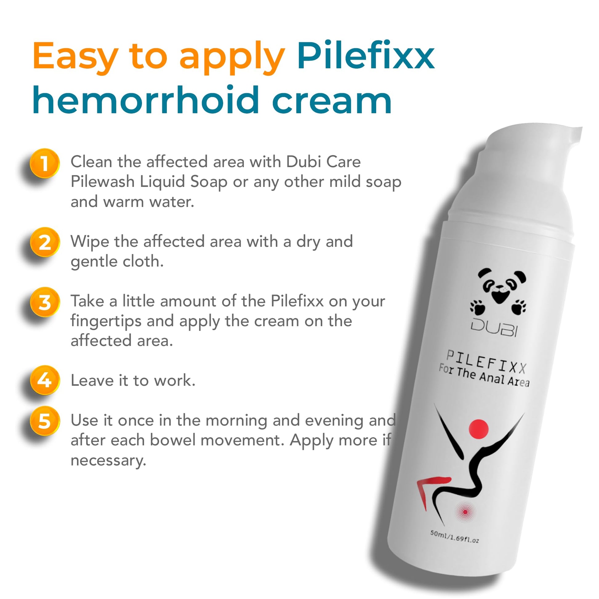 DUBI Pilefixx Hemorrhoid Treatment - Hemorrhoid Cream - Hemorrhoid & Fissure Ointment for Burning, Itching, Swelling - Hemorrhoid Symptom Treatment with Aloe - 50 Gram - Maple Wellness Supplements