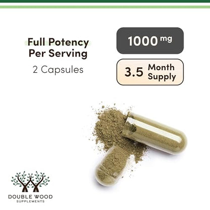 DWS Organic Moringa Capsules 1000mg - Pure Moringa Powder for Energy & Immune Support - Green Superfood Rich in Antioxidants - Maple Wellness Supplements