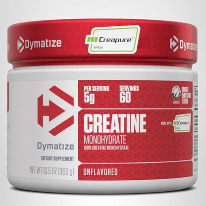 Dymatize 100% Creatine Monohydrate with CREAPURE, 5g Per Serving, 60 Servings (300g), Creatine for Women and Men, Gluten Free - Maple Wellness Supplements