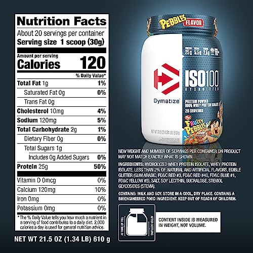 Dymatize ISO100 Hydrolyzed Protein Powder, 100% Whey Isolate, 25g of Protein - Maple Wellness Supplements