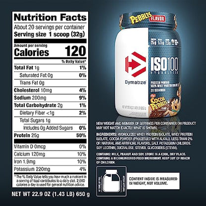 Dymatize ISO100 Hydrolyzed Protein Powder, 100% Whey Isolate Protein, 25g of Protein - Maple Wellness Supplements