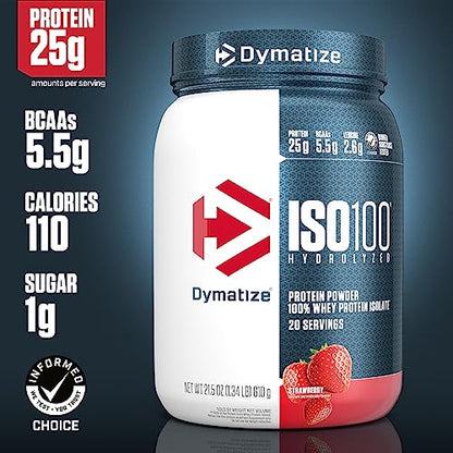Dymatize ISO100 Hydrolyzed Protein Powder, 100% Whey Isolate Protein, 25g of Protein - Maple Wellness Supplements