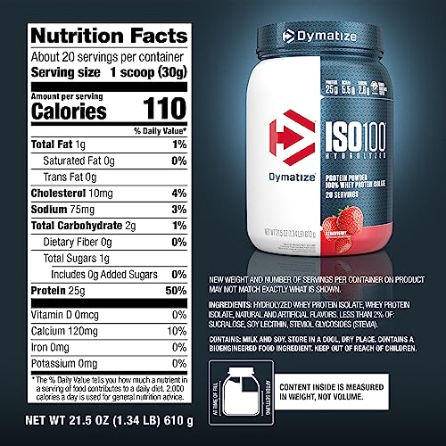 Dymatize ISO100 Hydrolyzed Protein Powder, 100% Whey Isolate Protein, 25g of Protein - Maple Wellness Supplements