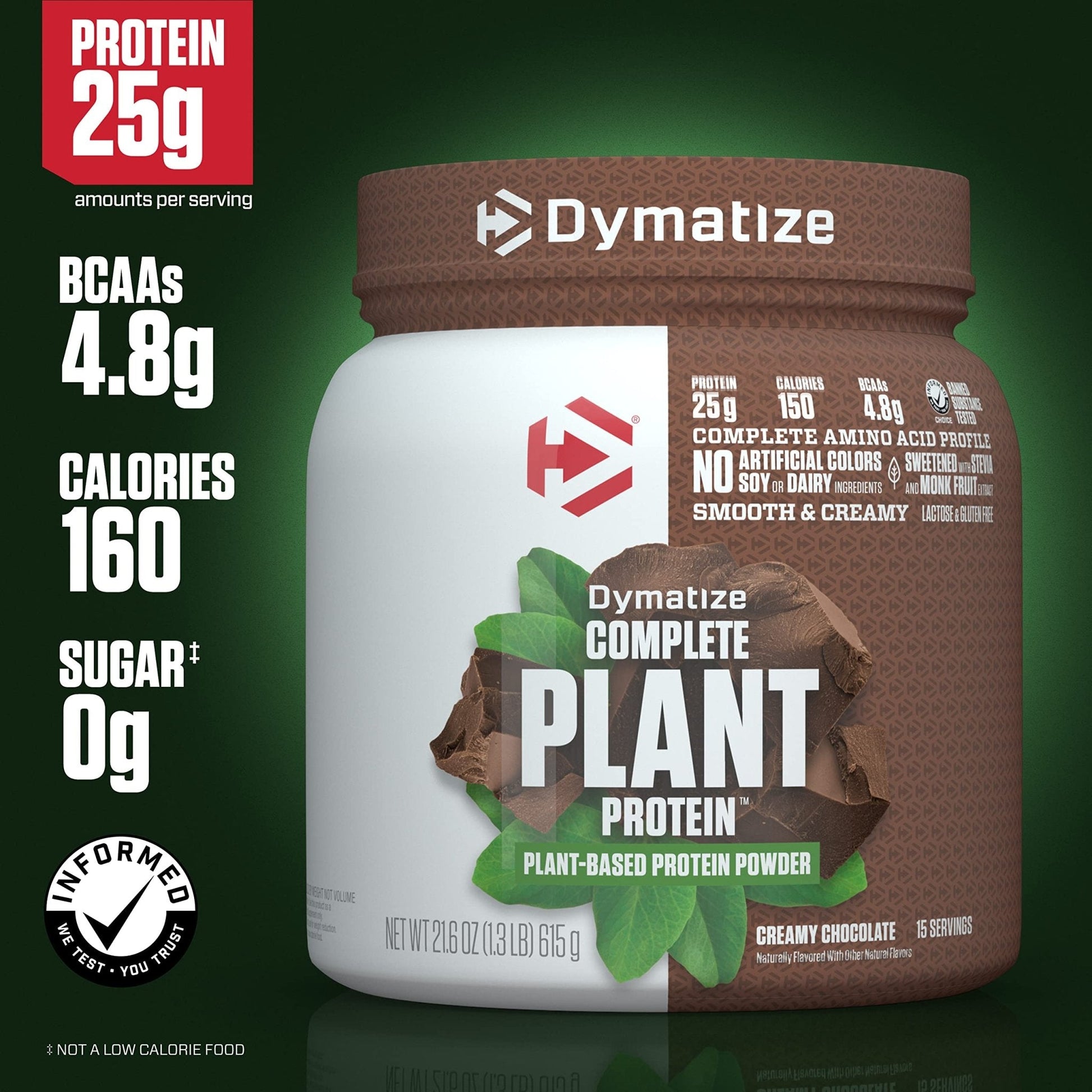 Dymatize Vegan Plant Protein, Creamy Chocolate, 25g Protein, 4.8g BCAAs, Complete - Maple Wellness Supplements