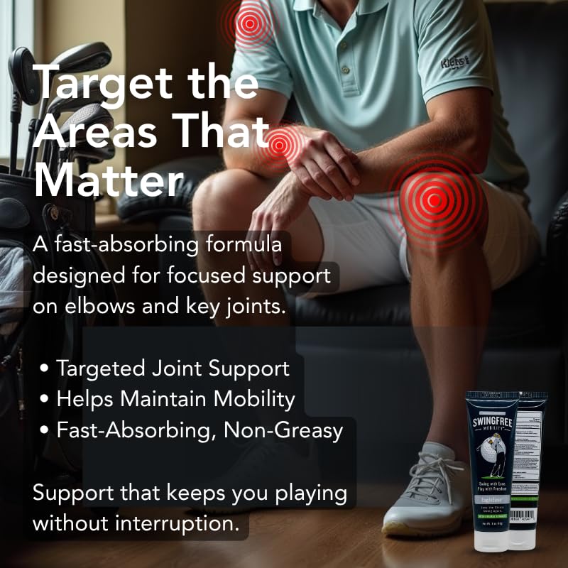 EagleEase – Targeted Joint Support Cream for Golfers & Athletes | Helps Support Elbows & Mobility During & After Play | Fast-Absorbing – 3 oz - Maple Wellness Supplements