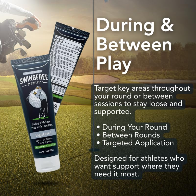 EagleEase – Targeted Joint Support Cream for Golfers & Athletes | Helps Support Elbows & Mobility During & After Play | Fast-Absorbing – 3 oz - Maple Wellness Supplements
