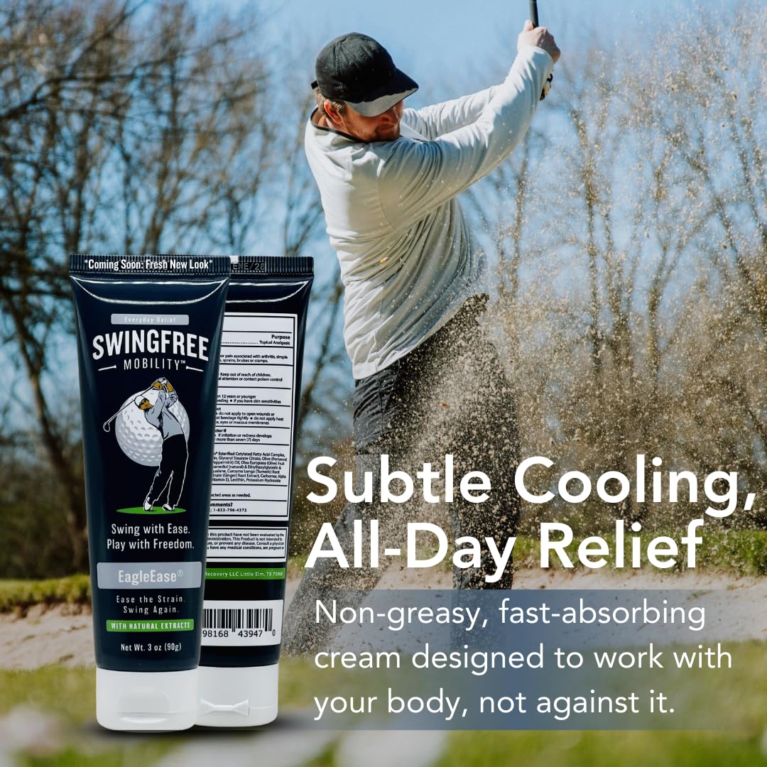 EagleEase – Targeted Joint Support Cream for Golfers & Athletes | Helps Support Elbows & Mobility During & After Play | Fast-Absorbing – 3 oz - Maple Wellness Supplements