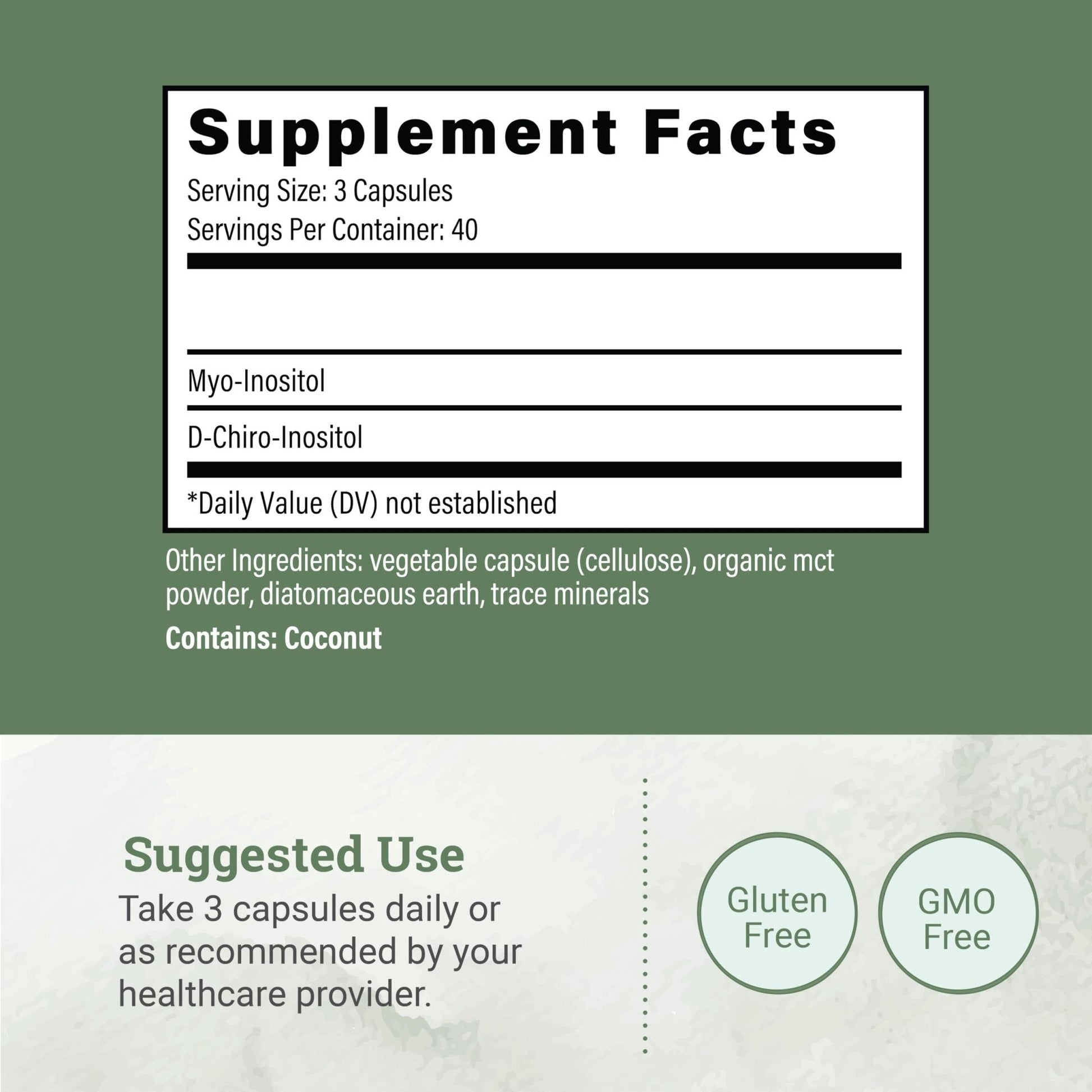 Earth Harmony Myo-Inositol & D-Chiro Inositol Supplement for Women, Ovarian & Hormone Balance for Women - Supports Normal Cycles, Fertility Supplement (120 Capsules) - Maple Wellness Supplements
