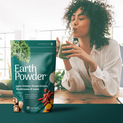 Earth Powder Daily Foundational Nutrition Supplement with 28 Greens & 10 Mushrooms | 87 Nutrients for Energy, Gut Health & Mental Clarity - Maple Wellness Supplements