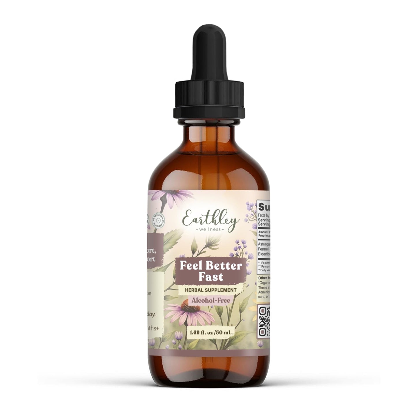 Earthley Wellness Feel Better Fast, All-Natural Relief for Minor Ailments, Organic Herbal Formula, Supports Immune & Digestive Health, Echinacea Root and More - Maple Wellness Supplements