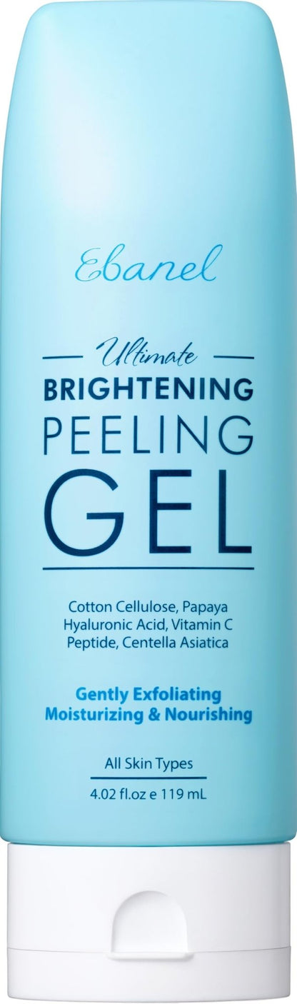 Ebanel Brightening Peeling Gel with Cotton Cellulose, Rice, Papaya, Centella, Hyaluronic Acid for Face and Body, Gentle Exfoliating Face Scrub Gel Peel Wash, Deep Pore Cleanser Minimizer Exfoliator - Maple Wellness Supplements