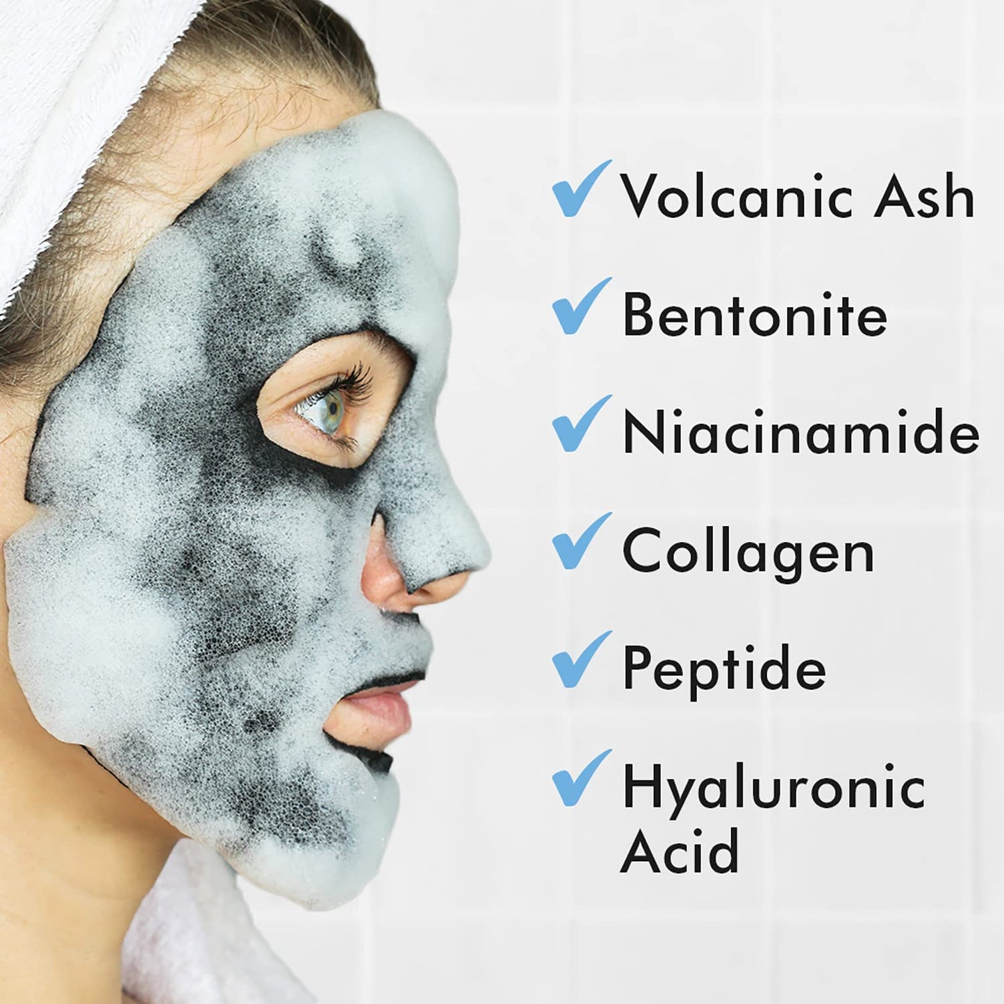 Ebanel Bundle of 10 Pack Bubble Clay Masks, and Exfoliating Face Scrub Peeling Gel Mild 4.12 Oz - Maple Wellness Supplements