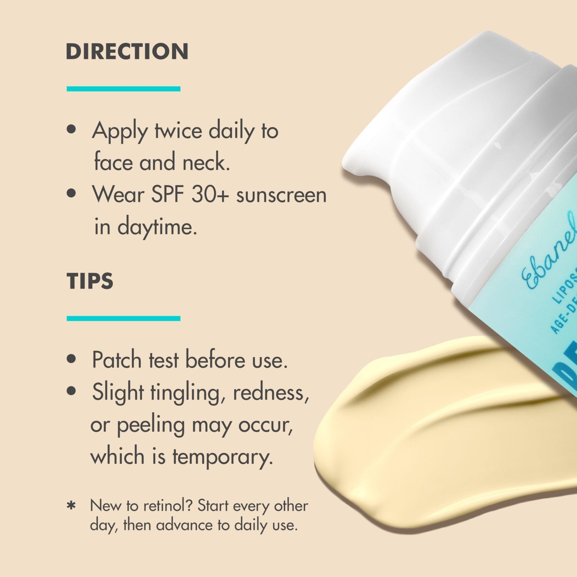 Ebanel Bundle of 2.5% Retinol Moisturizer and Serum - Maple Wellness Supplements