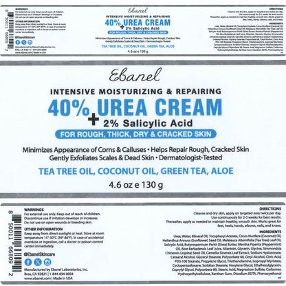 Ebanel Bundle of 40% Urea Cream 2-Pack and Callus Remover Gel - Maple Wellness Supplements