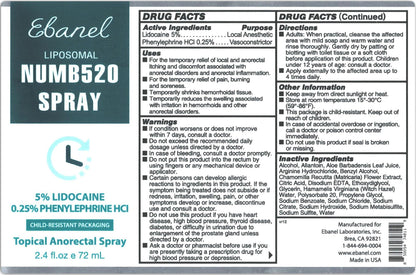 Ebanel Bundle of Lidocaine Numbing Cream, and Numbing Spray - Maple Wellness Supplements