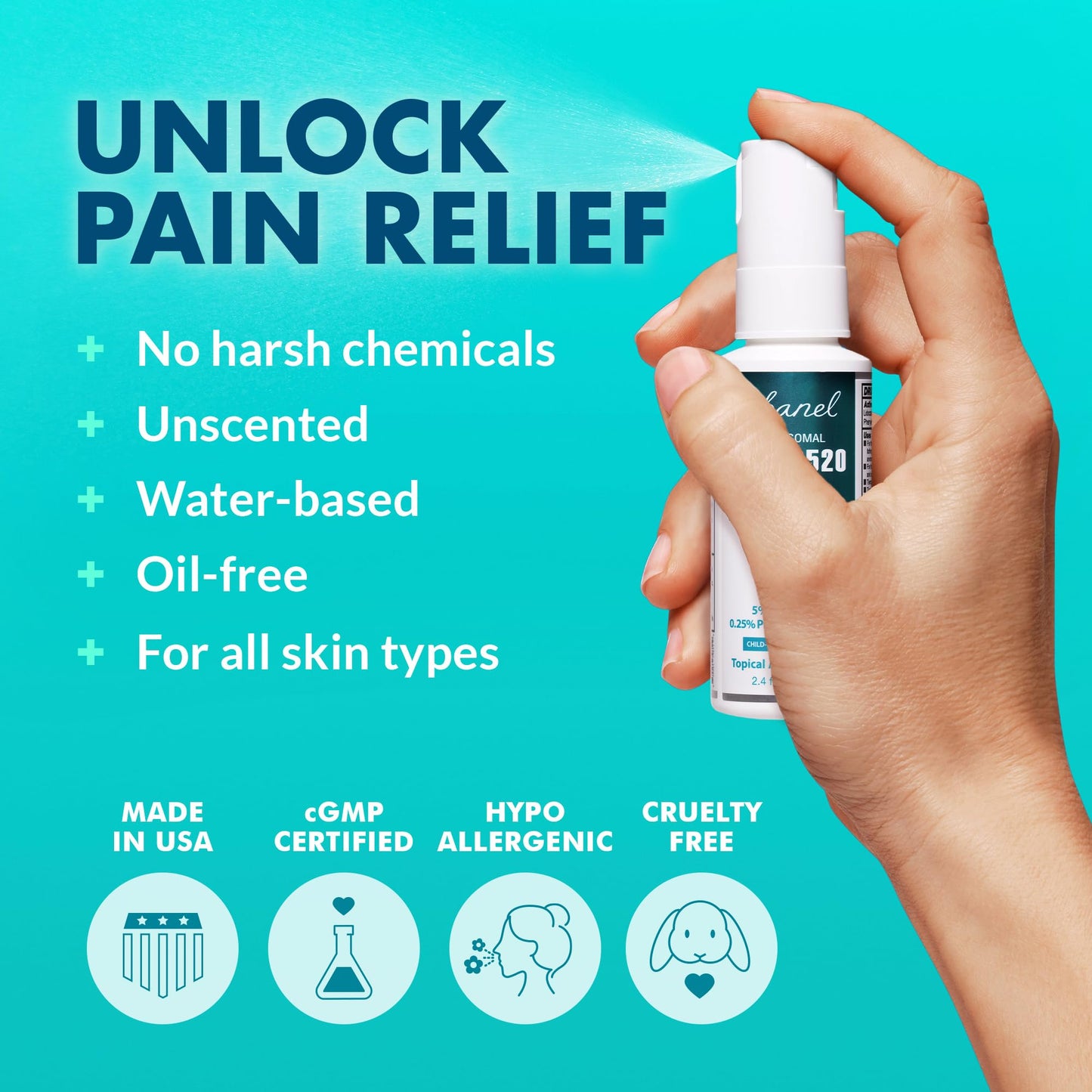 Ebanel Set of 5% Lidocaine Numbing Cream and 5% Lidocaine Spray Pain Relief Numbing Spray for Skin, Maximum Strength Topical Anesthetic to Numb Pain Burn Itch for Local and Anorectal Uses - Maple Wellness Supplements